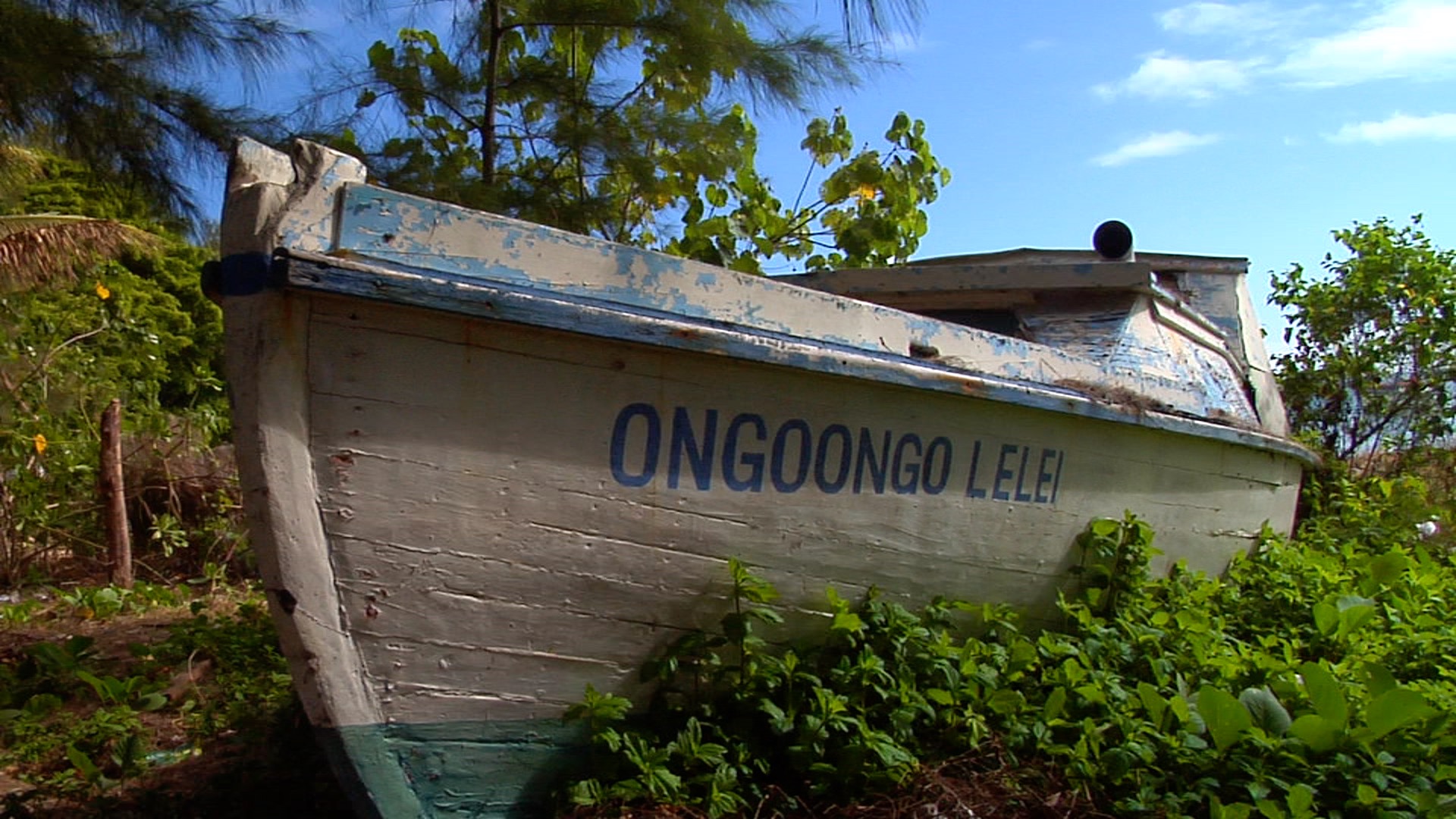 Derelict fishing boat on ground, HD, UP15696
