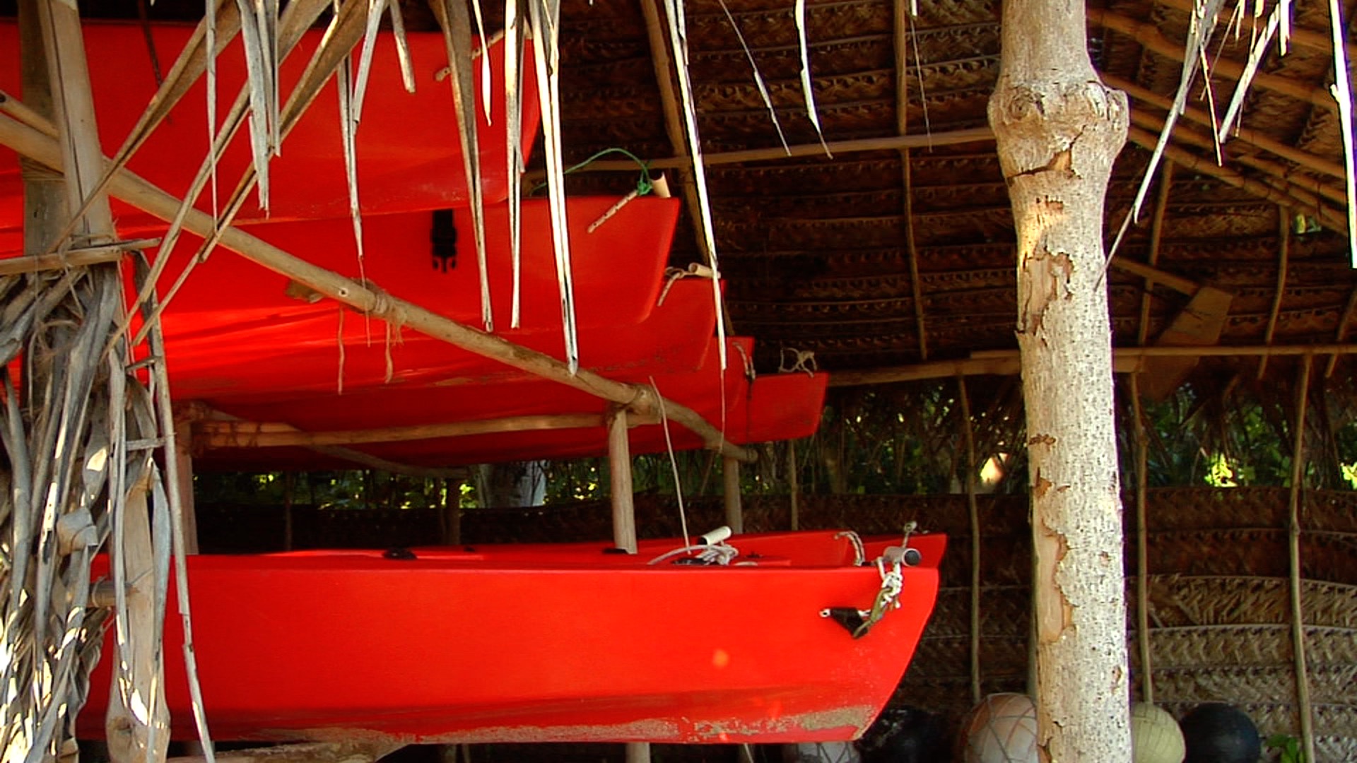 Kayaks in storage shed, HD, UP15827